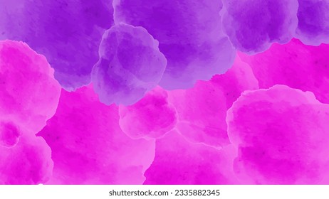 Duo Purple Watercolor Background Texture Abstract Painting Vector
