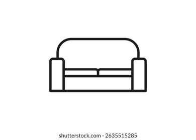 duo sofa chair icon line