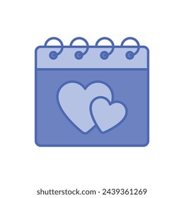 Icono vectorial de calendario Duo Tone