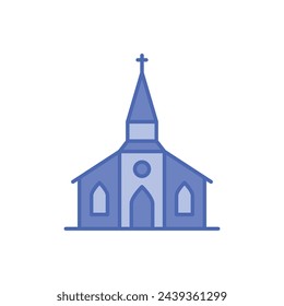 Duo Tone Church vector icon