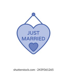 Icono de vector de Duo Tone Just Marriged