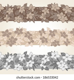 Duo tone ornamental flowers pattern
