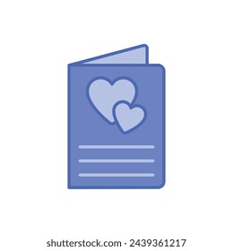 Duo Tone Wedding Invitation vector icon