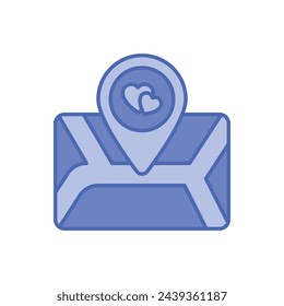 Duo Tone Wedding Location vector icon