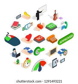 Duologue icons set. Isometric set of 25 duologue vector icons for web isolated on white background