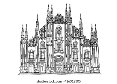 Milan Milan Cathedral Duomo di Milano cathedral Milan Italy drawing by  Gerhard Kraus Kriftel Stock Photo Picture And Royalty Free Image Pic  IBK1695731  agefotostock