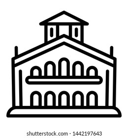 Duomo de milano icon. Outline duomo de milano vector icon for web design isolated on white background