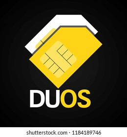 Duos sim cards(vector illustration)