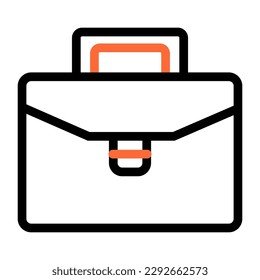 Duotone business bag icon. Editable stroke and color. EPS vector file