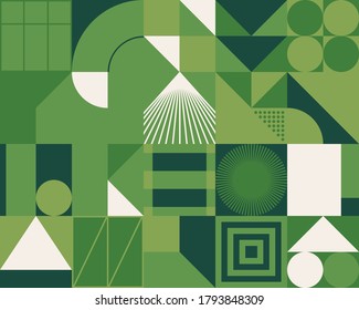 Duotone Colored Digital Collage Of Vector Abstract Infographic Elements Made With Geometric Shapes And Forms, Useful For Web Background, Website Header, Poster Design, Digital Print, Cover Artwork.