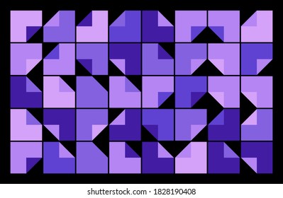 Duotone colored digital collage of vector abstract infographic elements made with geometric shapes and forms, useful for web background, website header, poster design, digital print, cover artwork.