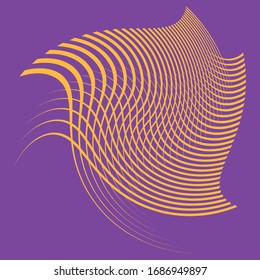 duotone curly, coil, gyration volute shape. twine vortex rotating in concentric, radial, radiating and circular, circling fashion