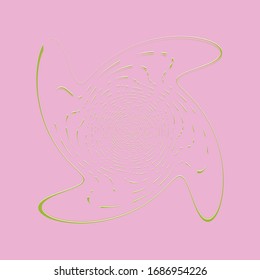 duotone curly, coil, gyration volute shape. twine vortex rotating in concentric, radial, radiating and circular, circling fashion