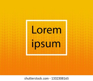 Duotone dots background with Square Frame and space for text. Trendy Design Template. Vector illustration