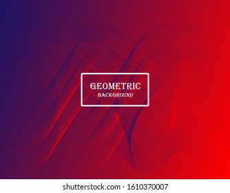 Duotone gradient background with geometric shapes Free Vector
