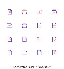 Duotone icon. Folders and document icon sets. Ready to use for website, mobile app, presentation and any other projects.