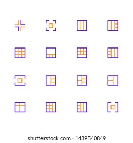 Duotone icon. Layout and grid icon sets. Ready to use for website, mobile app, presentation and any other projects.