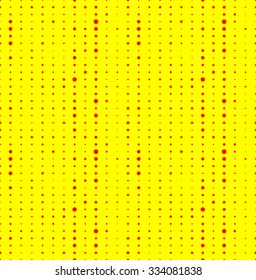 Duotone, red, yellow pop art, polka dot, dotted pattern.
