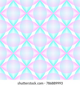Duotone seamless pattern with geometrical shapes. Vector 10 EPS