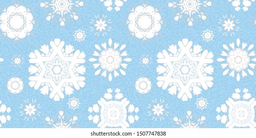 Duotone seamless winter texture. Winter background. Christmas template. Vector illustration