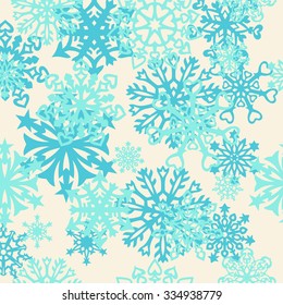 Duotone seamless winter texture. Winter background. Christmas snowflake pattern