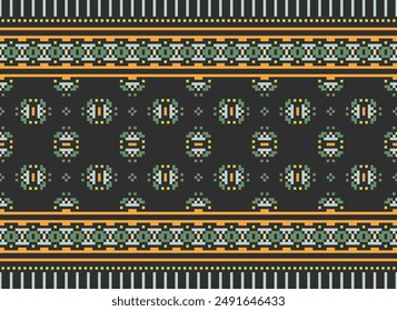 Dupatta Pattern Seamless Australian aboriginal pattern Motif embroidery, Pixel Ikat embroidery vector Design for Print scarf hijab pattern kerchief Pixel Ikat vector Silk kurti model mughal patterns