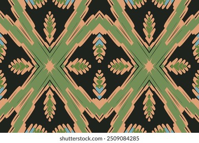 Patrón de Dupatta Patrón aborigen australiano sin costuras Motivo bordado, Ikat bordado Diseño de Vector para impresión tapiz floral kimono repetir patrón cordón motivo español