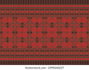 Dupatta Pattern Seamless Mughal architecture Motif embroidery, Pixel Ikat embroidery vector Design for Print lace pattern turkish ceramic ancient egypt art jacquard pattern