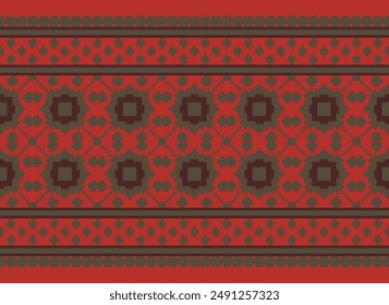 Dupatta Pattern Seamless Mughal architecture Motif embroidery, Pixel Ikat embroidery vector Design for Print kurta pattern mughal motifs tapestry pattern floral repeat