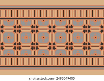 Dupatta Pattern Seamless Mughal architecture Motif embroidery, Pixel Ikat embroidery vector Design for Print egyptian hieroglyphs tibetan geo pattern