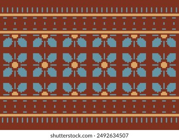 Dupatta Pattern Seamless Scandinavian pattern Motif embroidery, Pixel Ikat embroidery vector Design for Print kurta pattern mughal motifs tapestry pattern floral repeat