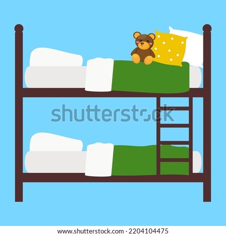 Duplex baby bed, illustration, vector