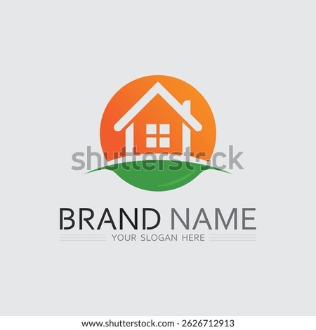 Duplex House Icon for Multi-Family Property Branding