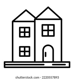 Duplex House Icon Vector Image. Can Also Be Used For Web Apps, Mobile Apps And Print Media.