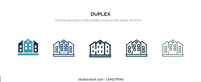 duplex icon in different style vector illustration. two colored and black duplex vector icons designed in filled, outline, line and stroke style can be used for web, mobile, ui