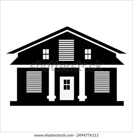 Duplex icon. real estate property of hotel or house apartment building symbol set sign. duplex with two floor for family living vector. duplex for guest set