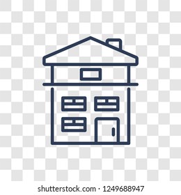 Duplex icon. Trendy linear Duplex logo concept on transparent background from Real Estate collection