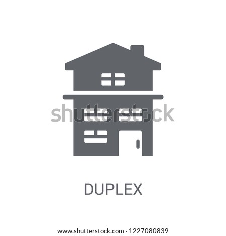Duplex icon. Trendy Duplex logo concept on white background from Real Estate collection. Suitable for use on web apps, mobile apps and print media.