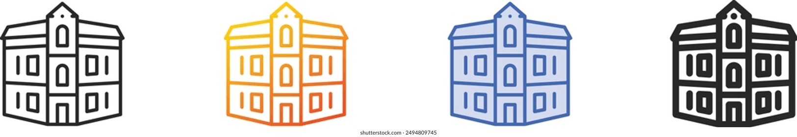 duplex icon.Thin Linear, Gradient, Blue Stroke and bold Style Design Isolated On White Background