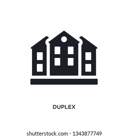 duplex isolated icon. simple element illustration from real estate concept icons. duplex editable logo sign symbol design on white background. can be use for web and mobile