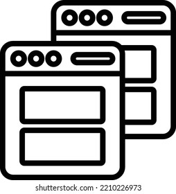 Duplicate Browser Vector icon which is suitable for commercial work and easily modify or edit it
