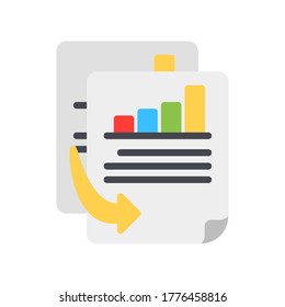 Duplicate content icon vector illustration in flat style for any projects, use for website mobile app presentation