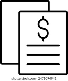 Duplicate Content Line Vector Icon Design