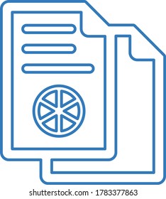 Inhalt der Zeile duplizieren Symbol / Umriss-Vektorgrafik