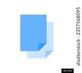 Duplicate, copy content vector icon in flat style design for website, app, UI, isolated on white background. EPS 10 vector illustration.