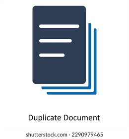 Duplicate Document and copy icon concept