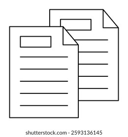 Duplicate File Glyph Icon Design For Personal nad Commercial Use