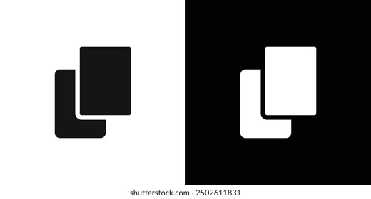 Duplicate file icon logo set vector