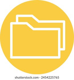 duplicate folder icon in yellow background