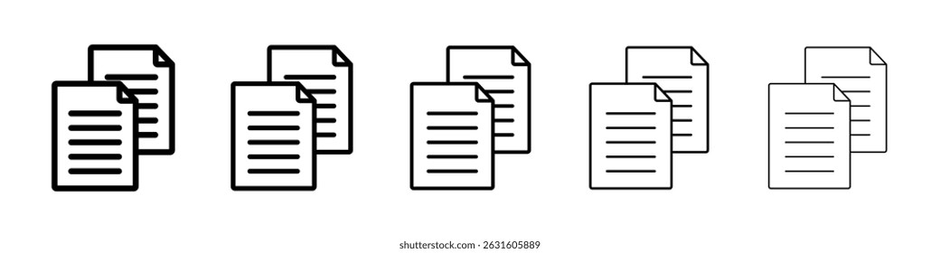 Ícone duplicado em preto. Ilustração vetorial para design gráfico